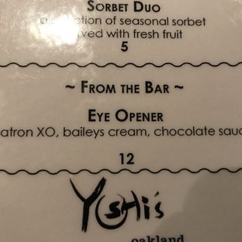Yoshi's - Menu - Jazz & Blues Near Me - Oakland, California Yoshi's - Menu - Jazz & Blues Near Me - Oakland, California