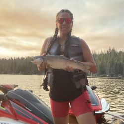 Shaver Lake Sports - The catch of the day, thanks to the young man at Shaver Sports, helping me with his tips and knowledge of fishing gear and the lake.
