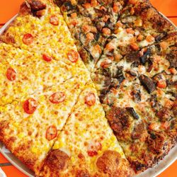 Veggie Crust - Pasto Curry Leaf Pesto Portabella Pizza and Coconut Corn Pizza
