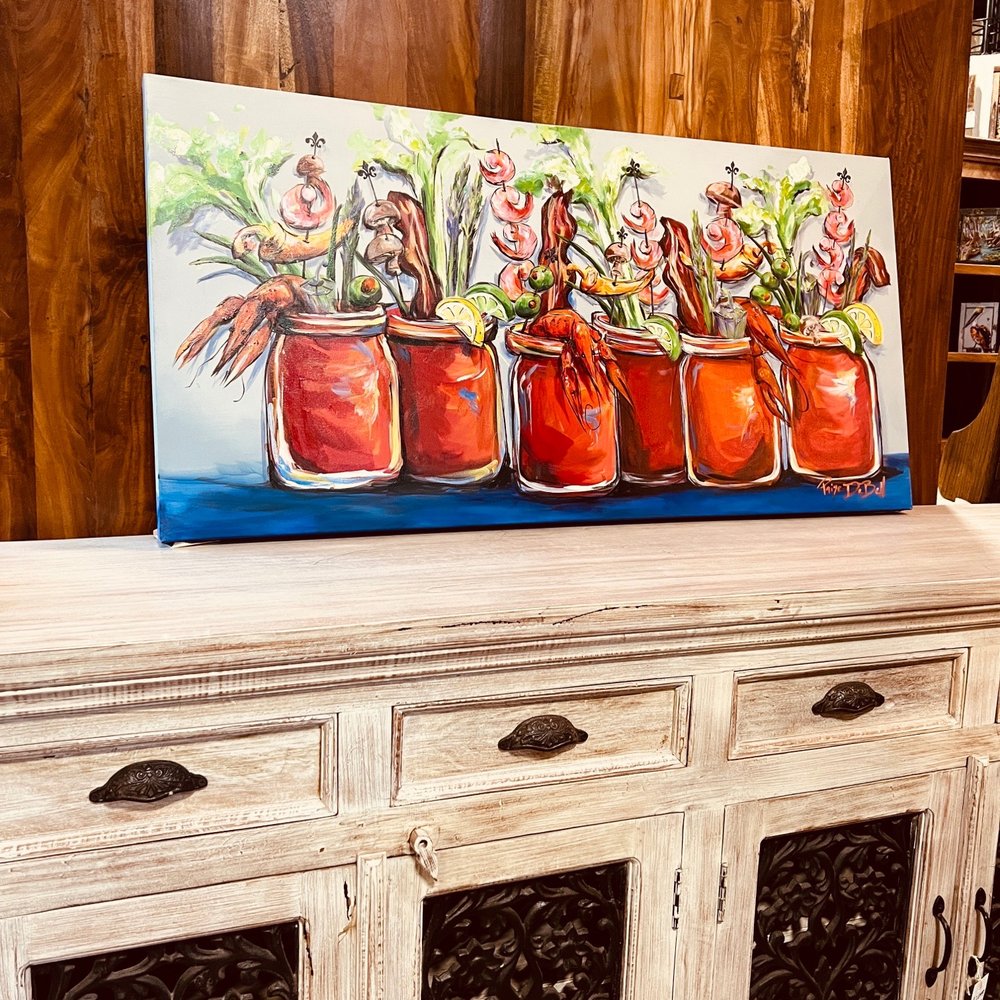 Disco Warehouse - Sunday Brunch with Friends, by Nola artist Paige DeBell. 24 x 48 - Furniture Stores Near Me - New Orleans, Louisiana Disco Warehouse - Sunday Brunch with Friends, by Nola artist Paige DeBell. 24 x 48 - Furniture Stores Near Me - New Orleans, Louisiana