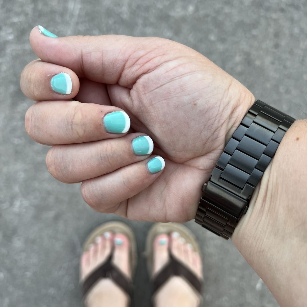 Queen Nails - Gel on natural nails with French tip detail... - Nail Salons Near Me - San Marcos, Texas Queen Nails - Gel on natural nails with French tip detail... - Nail Salons Near Me - San Marcos, Texas