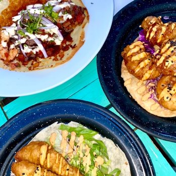 Las Hijas de la Tostada - Various fish tacos/ tostadas. Caramel shrimp is a game changer! - Seafood Near Me - Cancún, ROO Las Hijas de la Tostada - Various fish tacos/ tostadas. Caramel shrimp is a game changer! - Seafood Near Me - Cancún, ROO
