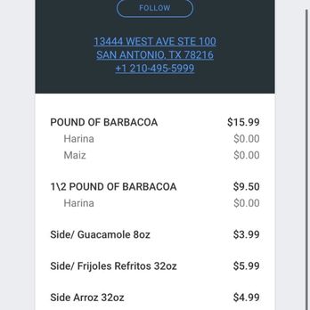 Losoya's Taqueria - Anyone ordering this much Barbacoa would except to get tortillas w/the order ESPECIALLY after selecting them and it being on the receipt. - Mexican Near Me - San Antonio, Texas Losoya's Taqueria - Anyone ordering this much Barbacoa would except to get tortillas w/the order ESPECIALLY after selecting them and it being on the receipt. - Mexican Near Me - San Antonio, Texas