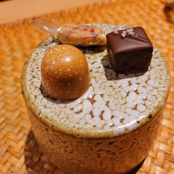 June - gingerbread bonbon, chocolate cherry rum fudge, peanut butter banana nougat - New American Near Me - Nashville, Tennessee June - gingerbread bonbon, chocolate cherry rum fudge, peanut butter banana nougat - New American Near Me - Nashville, Tennessee