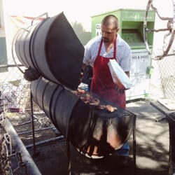 Ricos Pollo Asado - Working the drum.