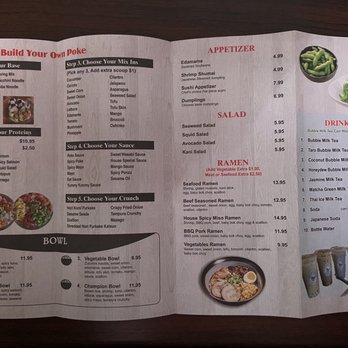 Straw Hat Poke - Menu pt 2 - Bubble Tea Near Me - Tallahassee, Florida
