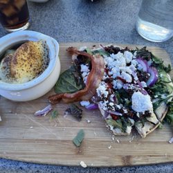Juno's - Mediterranean flatbread and French onion soup