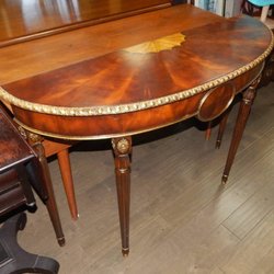Curiosity Consignment - Maitland Smith Mahogany Neoclassical Parlor Console Hall Sofa Table