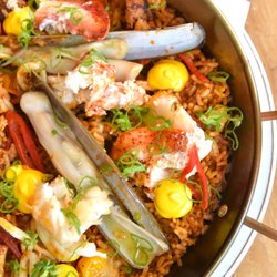 Lobster Paella, available all July at Ella