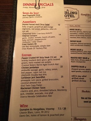 Menu photo 4 The Stirling Hotel Stirling, NJ
