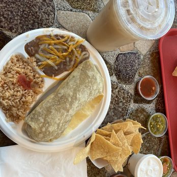 Campos Famous Burritos - Carne asada burrito with rice and beans - Mexican Near Me - Simi Valley, California