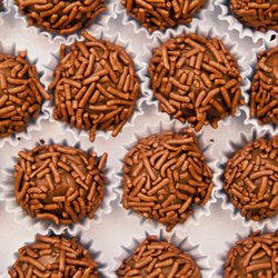 BonBon Brasil - Traditional Chocolate Brigadeiros are still our favorite flavor. Yum!
