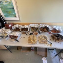 Catered food. It's a mess because EVERYONE loved it. Catered food. It's a mess because EVERYONE loved it.