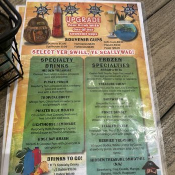 Hidden Treasure Rum Bar & Grill - Menu - Seafood Near Me - Ponce Inlet, Florida Hidden Treasure Rum Bar & Grill - Menu - Seafood Near Me - Ponce Inlet, Florida