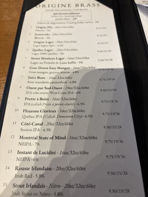 Origine Brass / 4 Origines - Microbrasserie & Restaurant by null