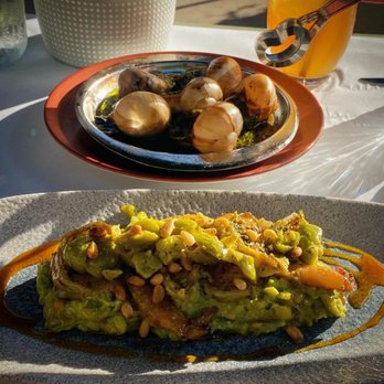 Nicolas Eatery - Escargot (order bread to sop up the goodness at the bottom of the dish) & Avocado Malibu 2.0 (with shrimp) - French Near Me - Los Angeles, California