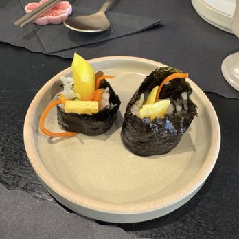 Bell86 - Complimentary kimbap - Korean Near Me - Brookline, Massachusetts