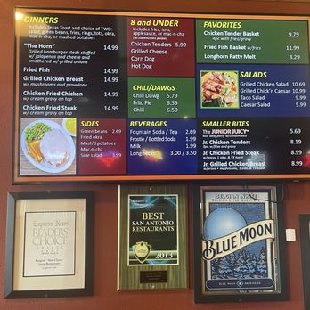 Longhorn Cafe - Menú - Burgers Near Me - Boerne, Texas
