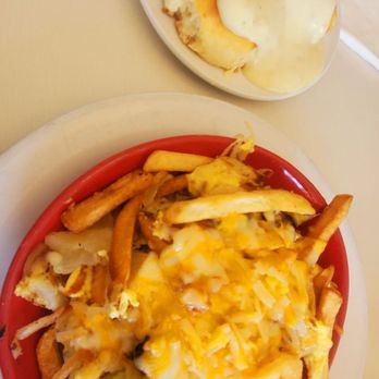 Jack's Whittier Restaurant - Home fries with scrambled eggs cheese and fries on top - Breakfast & Brunch Near Me - Whittier, California Jack's Whittier Restaurant - Home fries with scrambled eggs cheese and fries on top - Breakfast & Brunch Near Me - Whittier, California