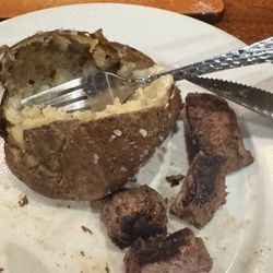 Longhorn Steakhouse - Baked potato and 6 one sirloin