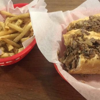 Giorgino's - Awesome Cheese steak wit mush & onion and some garlic fries ! This and a Cold beer for Under 20$ Great food, great Service! Thank You! - Sandwiches Near Me - San Diego, California
