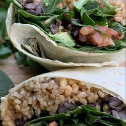 Mighty Bowl - Downtown - Mighty bowl burrito, no dairy, add greens.