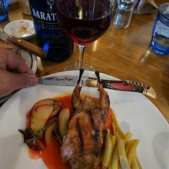 Electric Bleu - Suasage stuffed Deboned Grilled Quail - French Near Me - Los Angeles, California