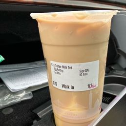Secret menu item,
ask for " C - 11 ",
Toffee Milk tea. Secret menu item,
ask for " C - 11 ",
Toffee Milk tea.
