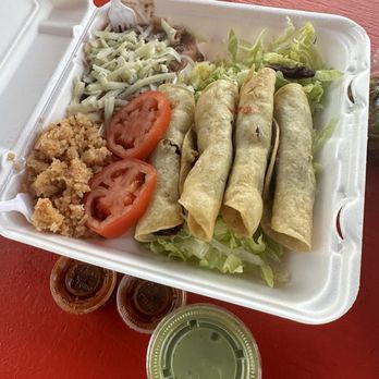 El Indio Azteca - Flauta order. It only comes with guacamole. - Mexican Near Me - Maywood, California
