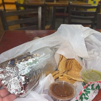 Calafia Taqueria - My Low Carb Burrito to go. Come with a small bag of chips and plenty of salsa. - Mexican Near Me - Alameda, California Calafia Taqueria - My Low Carb Burrito to go. Come with a small bag of chips and plenty of salsa. - Mexican Near Me - Alameda, California