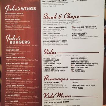 Buckeye Jake's - New menu page 1 - Burgers Near Me - West Alexandria, Ohio Buckeye Jake's - New menu page 1 - Burgers Near Me - West Alexandria, Ohio