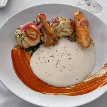 Detente - Local Menemsha Monkfish with lobster bao - Wine Bars Near Me - Edgartown, Massachusetts
