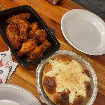 Xtra Cheese - Harissa Wings and Garlic Bread Cheese Dip - Pizza Near Me - Whittier, California Xtra Cheese - Harissa Wings and Garlic Bread Cheese Dip - Pizza Near Me - Whittier, California