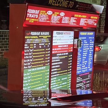 Cook Out - menu outside - Burgers Near Me - Sylva, North Carolina Cook Out - menu outside - Burgers Near Me - Sylva, North Carolina