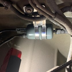 Krackin Industries - Improperly installed fuel filter was hissing all the way home as the fuel gauge dropped, dangerous
