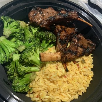 Room Service Bistro - DoNotDisturb Lamb chops w/ steamed broccoli & yellow rice - New American Near Me - Columbia, South Carolina Room Service Bistro - DoNotDisturb Lamb chops w/ steamed broccoli & yellow rice - New American Near Me - Columbia, South Carolina