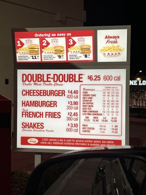 Menu photo 2 In-N-Out Burger Hayward, CA Menu photo 2 In-N-Out Burger Hayward, CA