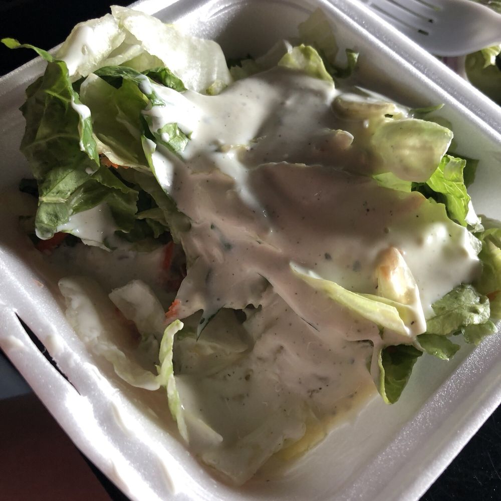 Gearjammer Restaurant - Salad that comes with dinner, they dress the salad too, I prefer to put dressing on myself - Bakeries Near Me - Union Gap, Washington