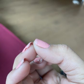 Anna's Nails - Chipped off gel polish literally minutes after manicure was done - Nail Salons Near Me - San Leandro, California Anna's Nails - Chipped off gel polish literally minutes after manicure was done - Nail Salons Near Me - San Leandro, California