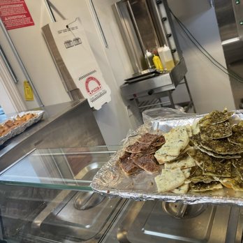 Kaloo Halal Market - Samples!! Left to right. Fried pita, meat pie, cheese pie, zaatar pie, falafel - Meat Shops Near Me - Warwick, Rhode Island Kaloo Halal Market - Samples!! Left to right. Fried pita, meat pie, cheese pie, zaatar pie, falafel - Meat Shops Near Me - Warwick, Rhode Island