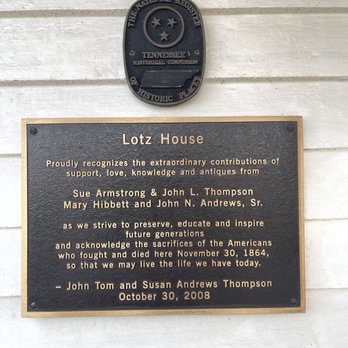 Lotz House - Sign explaining the Lotz House. - Museums Near Me - Franklin, Tennessee Lotz House - Sign explaining the Lotz House. - Museums Near Me - Franklin, Tennessee