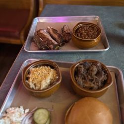 Up In Smoke BBQ - My husbands ribs and baked beans, which he said were also amazing!