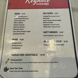 Drinks are decently priced!