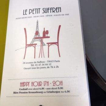 Le Petit Suffren - Menu! - Bistros Near Me - Paris, 75