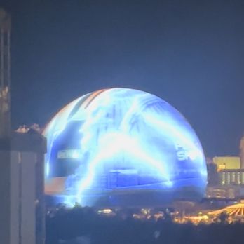 Sphere - Exterior from 14 floor hotel. - Stadiums & Arenas Near Me - Las Vegas, Nevada