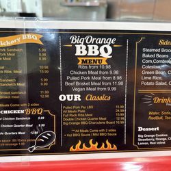 Big Orange BBQ - Menu
