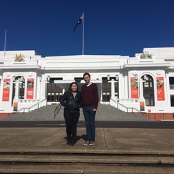 Old Parliament House - The front of the building (and some great friends)