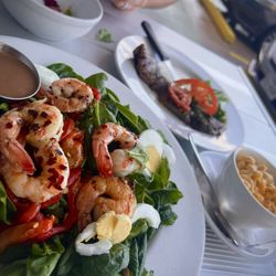 Galaxy Cafe - Austin - Hot Shrimp Salad with Baby Spinach* , Grilled Steak with Chimichurri Sauce* , Macaroni & Cheese