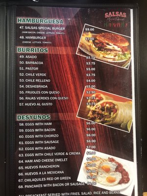 Menu photo 1 Salsa's Tacos & More Seminole, TX