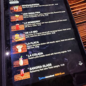 El Tiesto Cafe Miami - Cocktail menu - Dominican Near Me - Miami, Florida